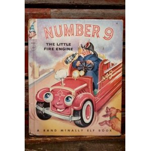 画像: bk-140610-17 ELF BOOK / 1950's "NUMBER 9 THE LITTLE FIRE ENGINE" Picture Book