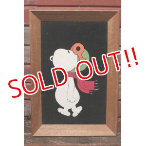 画像: ct-210901-72 Snoopy / 1970's Velvet Painting Wall Hanging