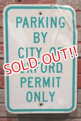 画像: dp-210801-34 Road Sign / PARKING BY CITY OF OXFORD PERMIT ONLY