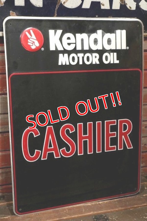 画像1: dp-211110-49 Kendall / 1980's Metal Sign "CASHER"