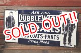 画像: dp-211201-31 DUBBLE WARE OVERALLS / 1930's-1940's Enamel Sign