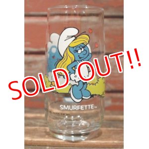 画像: gs-210201-01 SMURF / Hardee's 1982 Glass "SMURFEET" 