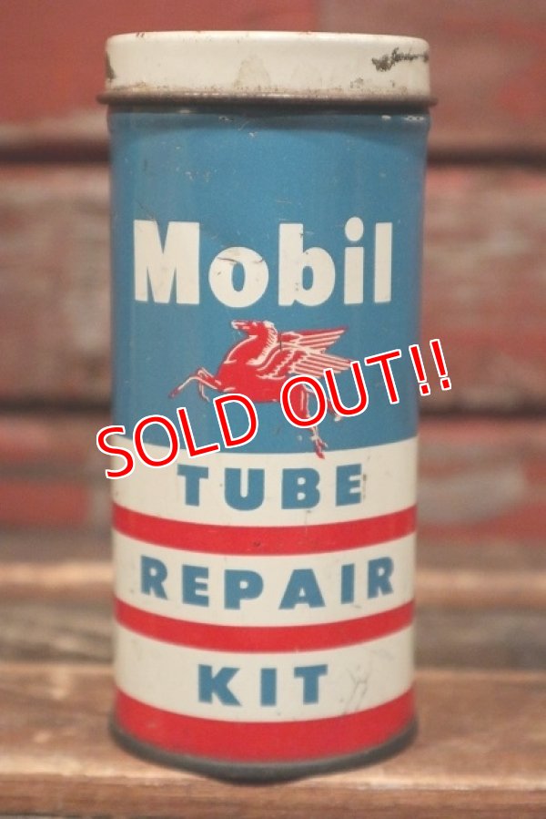 画像1: dp-220301-54 Mobil / Vintage Tube Repair Kit Can