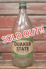 画像: dp-220301-50 QUAKER STATE MOTOR OIL / 1940's Glass Bottle