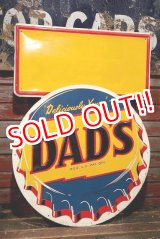 画像: dp-220301-11 DAD'S ROOT BEER / 1950's Advertising Metal Sign