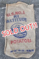 画像: dp-220301-05 HI ALTITUDE POTATOES / Vintage Burlap Bag