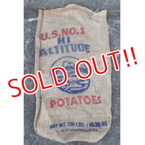 画像: dp-220301-05 HI ALTITUDE POTATOES / Vintage Burlap Bag