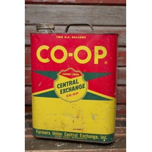 画像: dp-220301-45 CO-OP FARMERS UNION CENTRAL EXCHAGE OIL / Vintage 2 U.S. Gallons Can