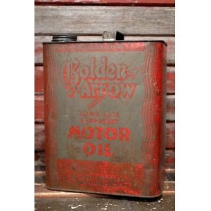 画像: dp-220301-43 Golden Arrow MOTOR OIL / Vintage 2 U.S. Gallons Can