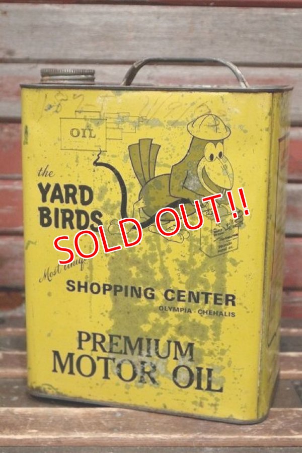 画像1: dp-220301-42 the YARD BIRD'S MOTOR OIL / Vintage 2 U.S. Gallons Can