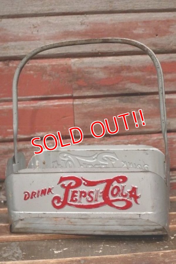 画像1: dp-220401-265 PEPSI / 1940's Metal Bottle Carrier