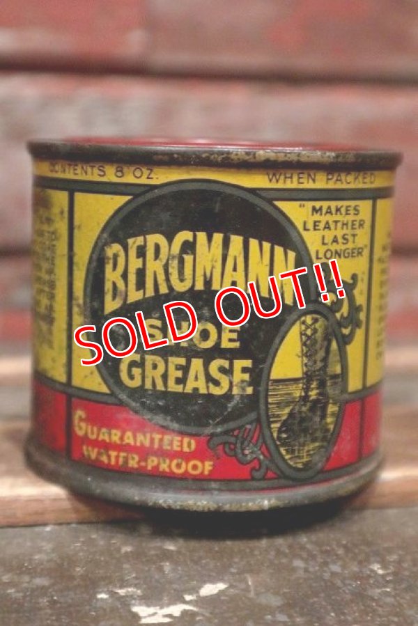 画像1: dp-220401-225 BERGMANN / Vintage SHOE GREASE Can