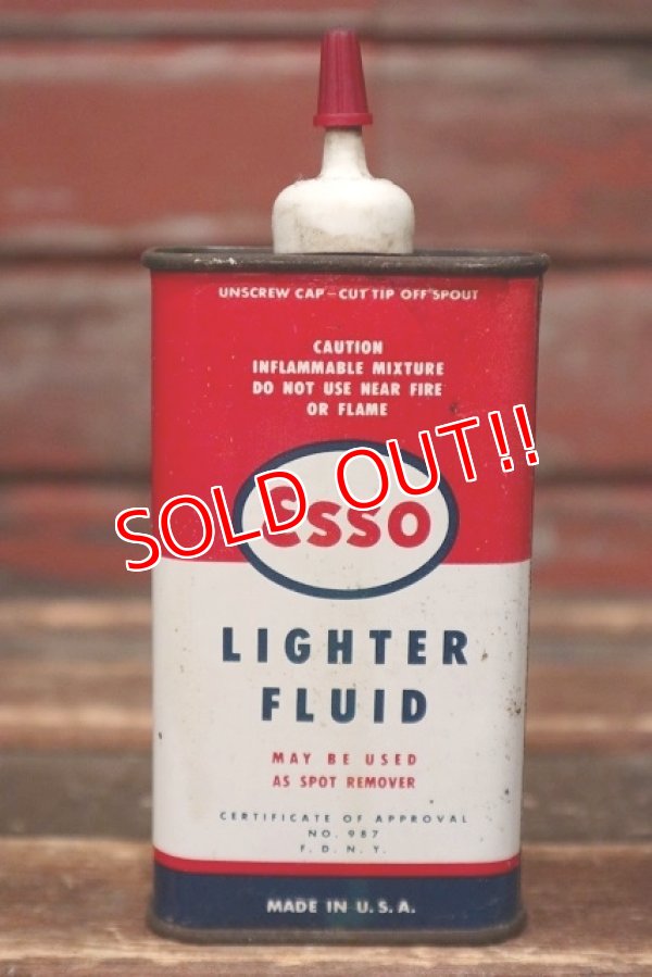 画像1: dp-220401-151 Esso / 1950's LIGHTER FLUID Oil Can