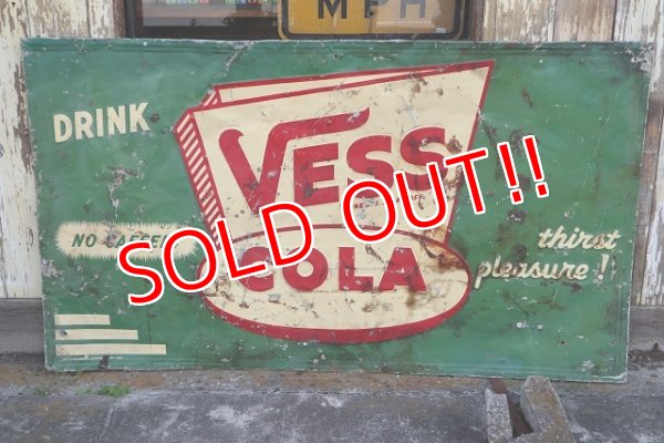 画像1: dp-220401-05 VESS COLA / 1940's Metal Sign