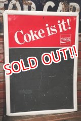 画像: dp-220401-42 Coca Cola / 1984 "Coke is it!"  Menu Chalk Board Sign