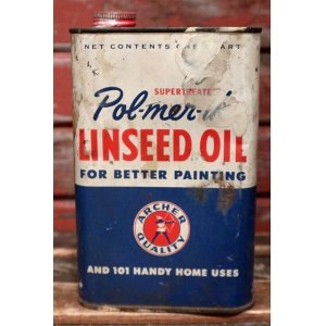 画像: dp-220401-240 ARCHER BRAND / Vintage LINSEED OIL Can