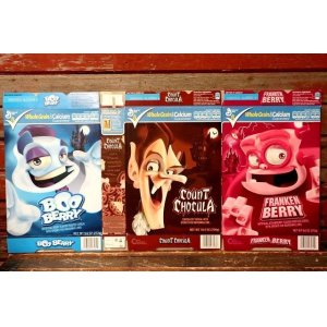 画像: ct-220401-78 General Mills / BOO BERRY, COUNT CHOCULA and FRANKEN BERRY 2010 Cereal Box