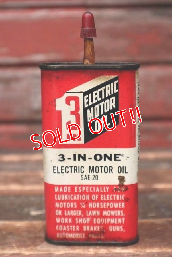 画像1: dp-220401-155 3-IN-ONE / ELECTRIC MOTOR OIL Vintage Handy Can