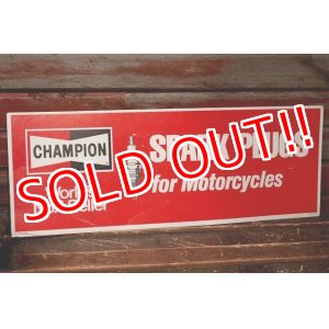 画像: dp-220501-74 CHAMPION / SPARK PLUGS Vintage Paper Sign