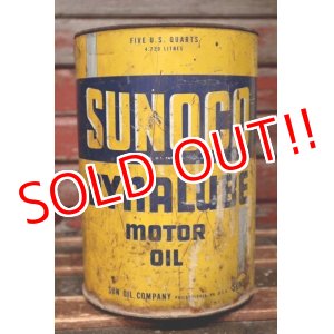 画像: dp-220501-71 SUNOCO DYNALUBE / 1940's 5 U.S. QUART Motor Oil Can