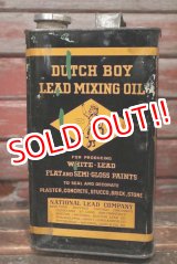 画像: dp-220501-34 DUTCH BOY / 1940's LEAD MIXING OIL ONE GALLON Can