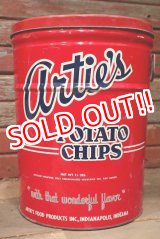 画像: dp-220501-21 Artie's / Vintage Potato Chips Can