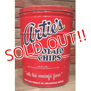 画像: dp-220501-21 Artie's / Vintage Potato Chips Can