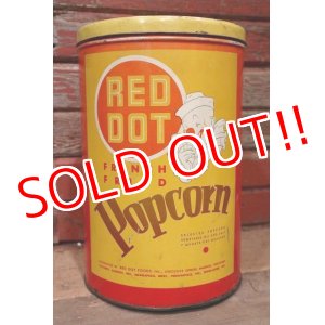 画像: dp-220501-21 RED DOT / Vintage Pop Corn Can