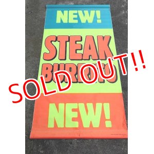 画像: dp-220501-38 TACO BELL / 1992 Banner "NEW! STEAK BURRITO"