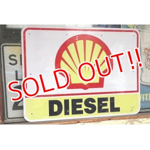 画像: dp-220501-42 SHELL DIESEL / Gas Station Road Sign