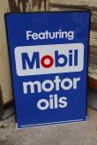 画像1: dp-220601-10 Mobil / Featuring Mobil motor Oils W-side Metal Sign