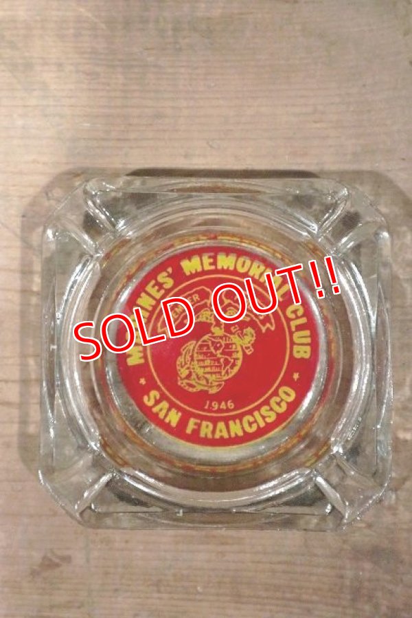 画像2: dp-20719-34 MARINES' MEMORIAL CLUB SAN FRANCISCO / Vintage Glass Ashtray