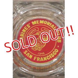 画像: dp-20719-34 MARINES' MEMORIAL CLUB SAN FRANCISCO / Vintage Glass Ashtray