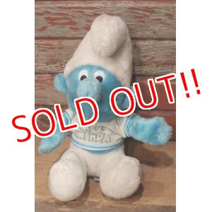 画像: ct-220719-61 Smurf / 1980's Plush Doll "HAPPY BIRTHDAY"