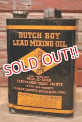 画像: dp-220901-14 DUTCH BOY / 1940's LEAD MIXING OIL ONE GALLON Can