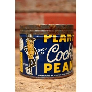 画像: dp-220901-52 PLANTERS / MR.PEANUT 1940's-1950's Cocktail Peanuts Tin Can