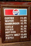 画像1: dp-220901-38 PEPSI / 1970's Menu Board Sign