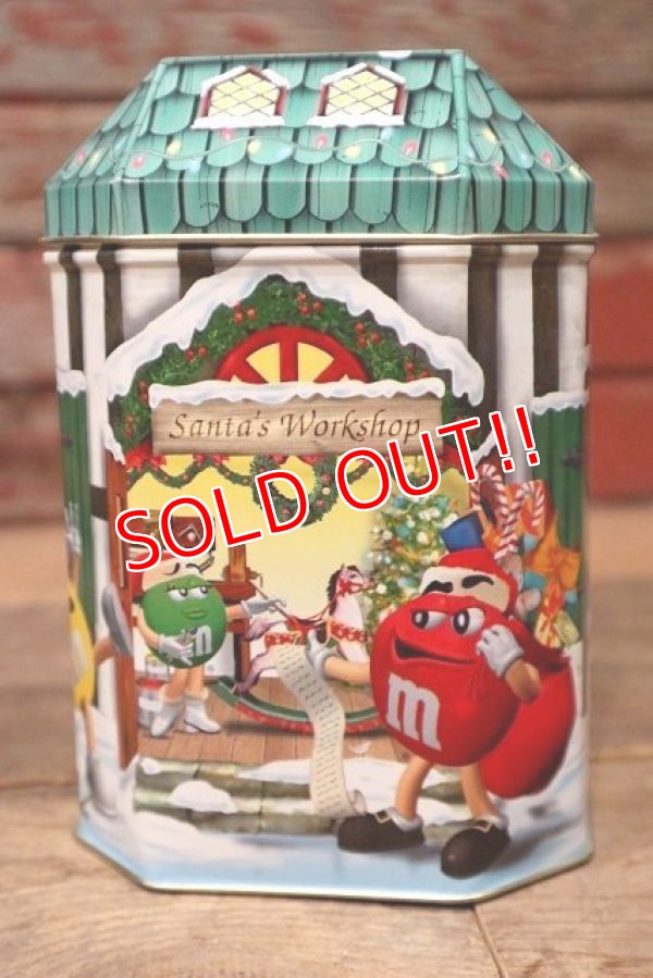 画像1: ct-220601-01 MARS / M&M's 1999 Christmas Village Series Number 10 Canister Can