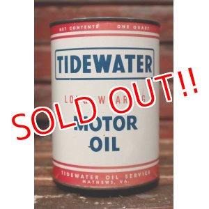 画像: dp-220301-71 TIDEWATER / 1950's MOTOR OIL One U.S. Quart Can