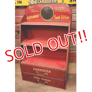 画像: dp-221001-48 CARTER CARBURETER / 1940's Fuel Filter Metal Display Shelf Cabinet