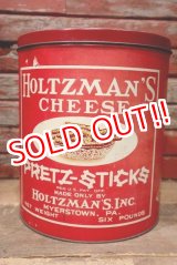 画像: dp-221101-32 HOLTZMAN'S CHEESE PRETZ-STICKS / 1940's Tin Can