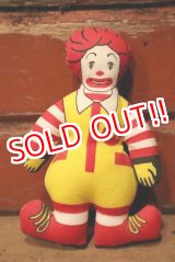 画像: ct-230101-13 McDonald's / Ronald McDonald 1980's Mini Cloth Doll