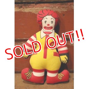 画像: ct-230101-13 McDonald's / Ronald McDonald 1980's Mini Cloth Doll