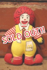 画像: ct-230101-13 McDonald's / Ronald McDonald 1980's Mini Cloth Doll