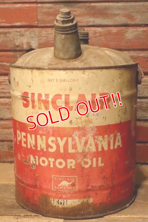 画像1: dp-230101-50 Sinclair / 1950's 5 U.S. GALLONS OIL CAN