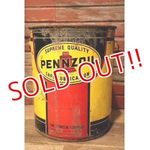 画像: dp-230101-04 PENNZOIL / 1960's-1970's 5 U.S. GALLONS OIL CAN