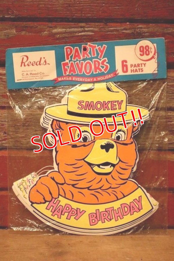 画像1: ct-230201-13 Smokey Bear / 1970's 6 Party Hats