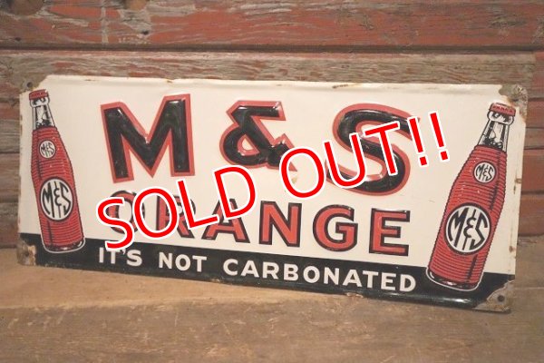 画像1: dp-230301-07 M & S ORANGE / 1940's-1950's Metal Sign