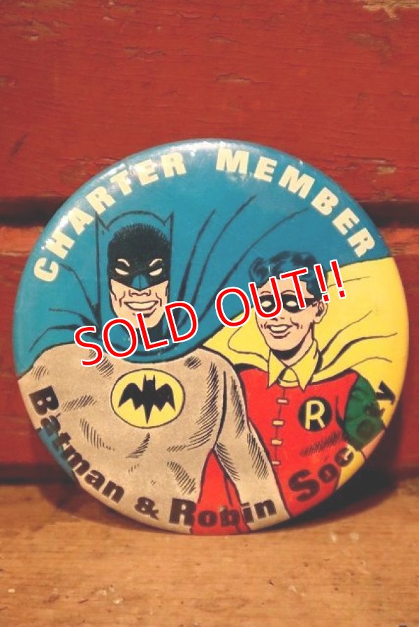 画像1: ct-230301-129 BATMAN & ROBIN / CHARTER MEMBER 1966 Pinback