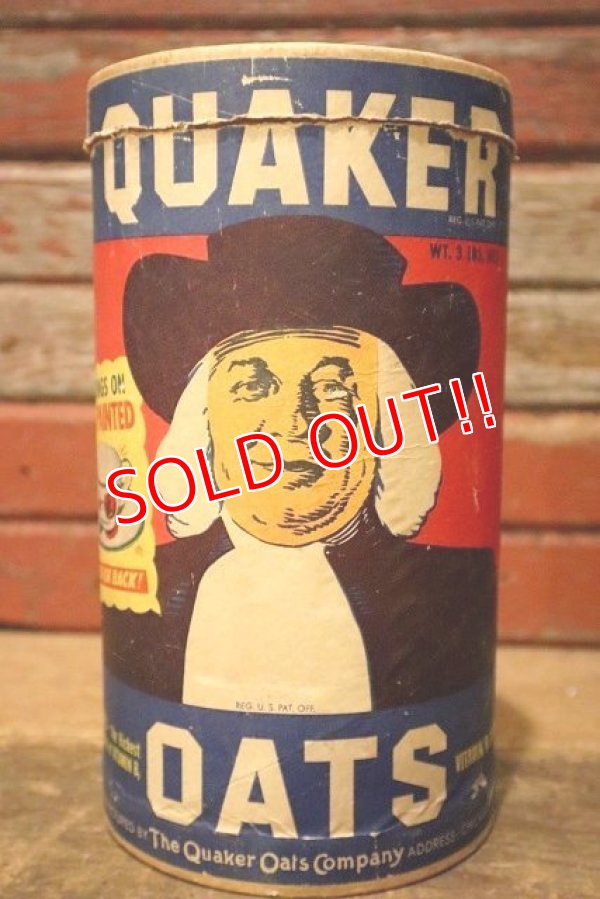 画像1: dp-230414-31 QUAKER OATS / 1960's Cardboard Tube Box